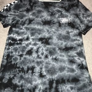 Vans tie dye blue & white shirt.